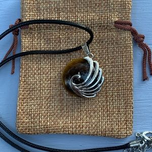 Tigers Eye Necklace Tigers Eye Pendant Phoenix Tiger Eye Crystal Necklace